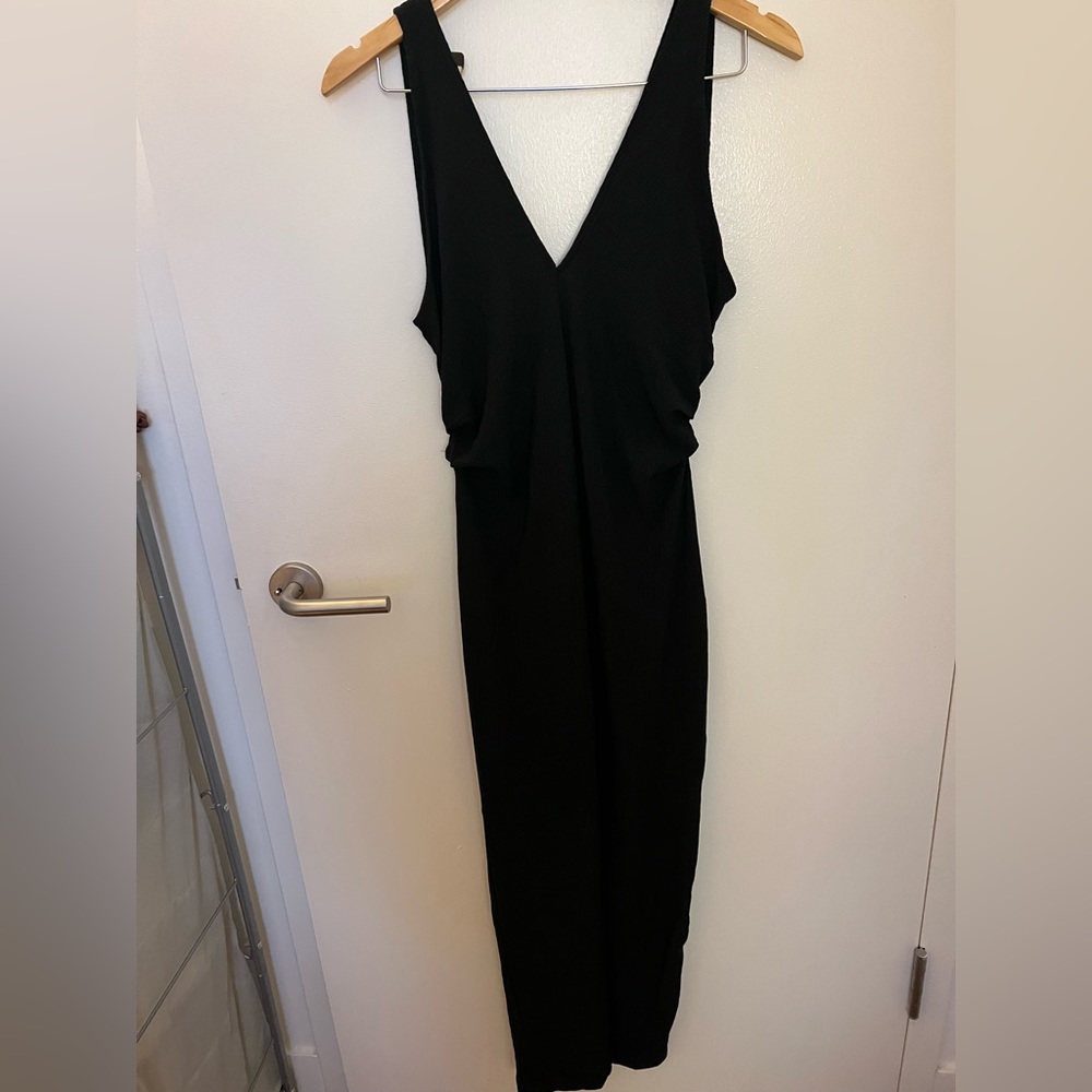 Free People Black Lyla Midi Dress - Size M NWT